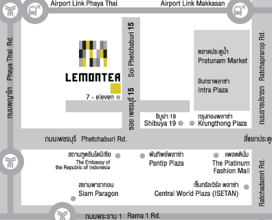 Lemontea Pratunam Map